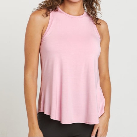 Shebird Tops - Shebird Wmn 4 Blush Pink Jersey Knit built-In Bra The Freedom Racerback Bra Tank
